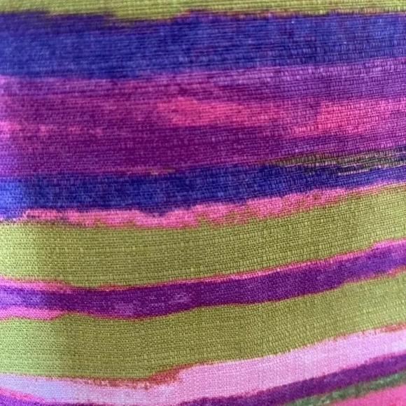 ANN TAYLOR Watercolor Print Pink Purple Green Cotton Pencil Skirt Size 4 - Picture 6 of 9